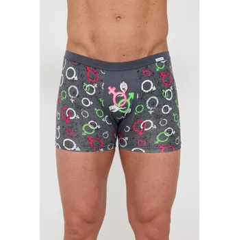 Pánské spodní prádlo BOXERSKÉ TETOVÁNÍ W/26 GRAFIT XXL