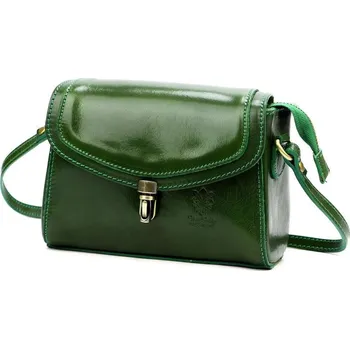 Kabelka Florence Dámská kožená kabelka 51 Green Crossbody peněženka
