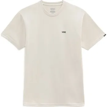 vans Pánské triko left chest logo tee oatmeal/black