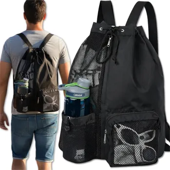 Městský batoh Camerazar Černý sportovní batoh na gymnastický trénink se stahovací šňůrkou