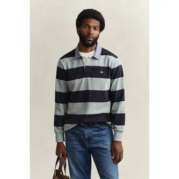 Pánská košile POLOKOŠILE GANT REG CHAMBRAY STRIPE HEAVY RUGGER CERAMIC GREY