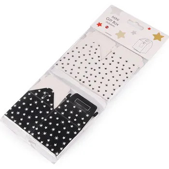 Dárková mini krabička s visačkou, střední, 3 stříbrná