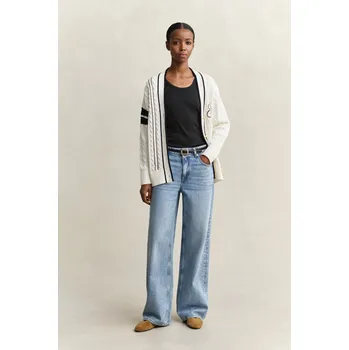 Dámské džíny DŽÍNY GANT RELAXED JEANS SEMI LIGHT BLUE BROKEN IN