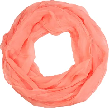 Lehká jednobarevná dutá šála - Dotek lehkosti světle růžová