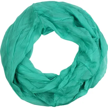 Lehká jednobarevná dutá šála - Dotek lehkosti petrolejová