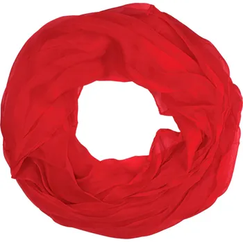 Jednobarevná kruhová šála - Dotek lehkosti červená