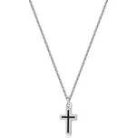 Ocelový pánský náhrdelník s křížkem Charisma SHS01 S Agapo