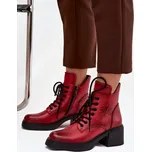 Dámské kožené kotníkové boty na klínku s vyhříváním Vinceza