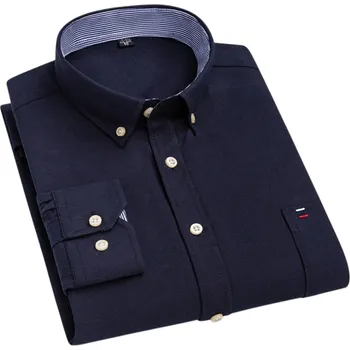 Pánská košile Pánská košile s límečkem a kapsičkou Jednobarevná bavlněná košile na knoflíky pro každodenní nošení černá XXL