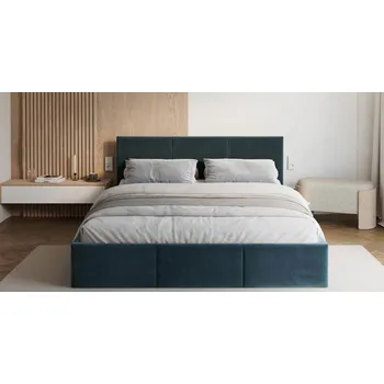 Postel Čalouněná postel FRESIA 180x200cm Modrá Paris s úložným prostorem kovový rošt