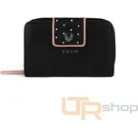 LEORA koženková peněženka P10125 Vuch - Černá-Růžová