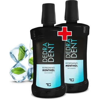 Ústní voda 1+1 ZDARMA | přírodní ústní voda REFRESHING MENTHOL 2x 500 ml Dedra