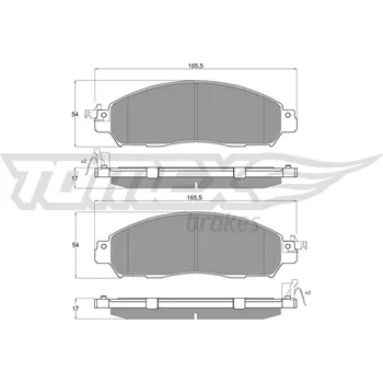 Brzdová destička Sada brzdových destiček, kotoučová brzda TOMEX TX 18-41