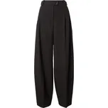 PATRIZIA PEPE Kalhoty se sklady v pase béžová / černá