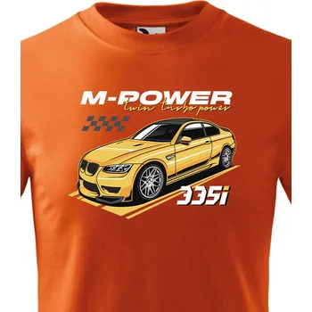 Chlapecké tričko Dětské tričko M-Power 335i, Barva Oranžová, Velikost 158 cm/12 roků, Canvas Dětské tričko Bezvatriko.cz 3129