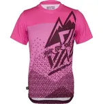 Dívčí cyklistický dres SILVINI DENNI 122/128 Růžová, Vínová
