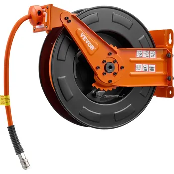 Držák na zahradní hadici Vevor Navíjecí buben na vzduchovou hadici 15m×9.5mm, 300psi, 1.52m, strop
