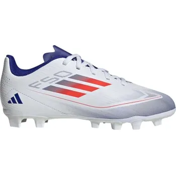 Kopačky Dětské kopačky adidas F50 CLUB FXG J 3 Bílá, Modrá, Oranžová