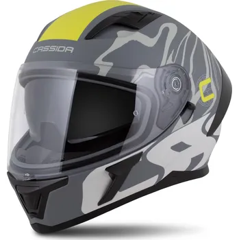 Helma na motorku Integrální přilba Cassida Orbit Multivers matná šedo-fluo žluto-černá L