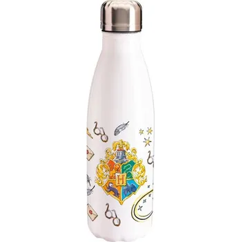 Hliníková láhev na pití Harry Potter: Bradavické symboly (objem 500 ml)