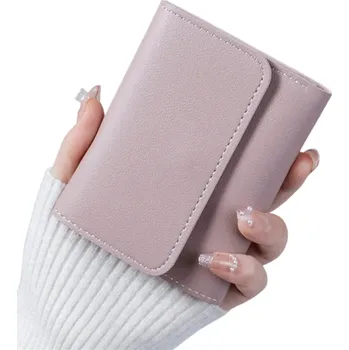 Malá dámská peněženka 11,5 x 9 x 1,5 cm Zavírání na sponu Umělá kůže Více barev Kompaktní řešení pro každodenní nošení fialová