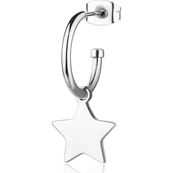 Náušnice Ocelová single náušnice Hvězda Smile SSM023 S Agapo