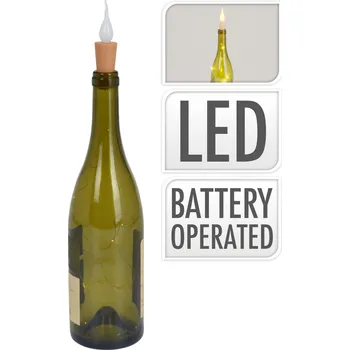 Vánoce Maják Osvětlení 8LED blikající plamínek do lahve