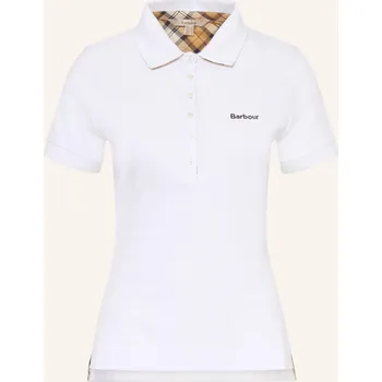 Dámská košile Barbour Dámské Jerseyové Polo Tričko Portsdown, bílá, 40
