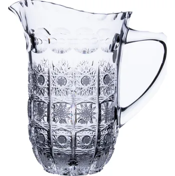 Bohemia Crystal Skleněný džbán s uchem na vodu či pivo - Bohemia Crystal brus Klasik 1300ml