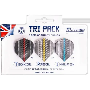 Letky na šipky Harrows Tri Pack Supergrip, 9ks multipack