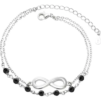Náramek Slušivý dvojitý stříbrný náramek Nekonečno AGB751/21 Beneto