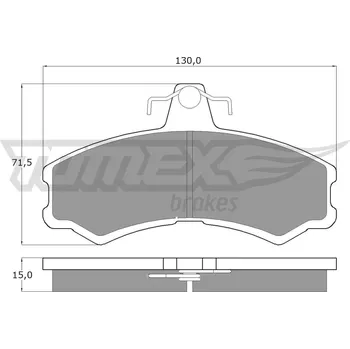 Brzdová destička Sada brzdových destiček, kotoučová brzda TOMEX TX 10-45