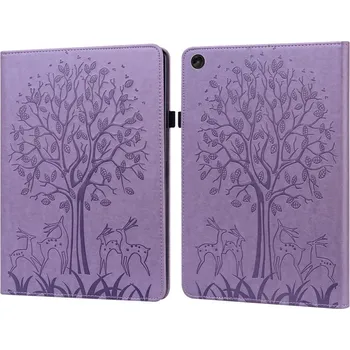 Pouzdro na tablet VSECHNONAMOBIL 57310 ART DEER Zaklápěcí pouzdro Lenovo Tab M10 3. generace (TB328FU / TB328XU) fialové