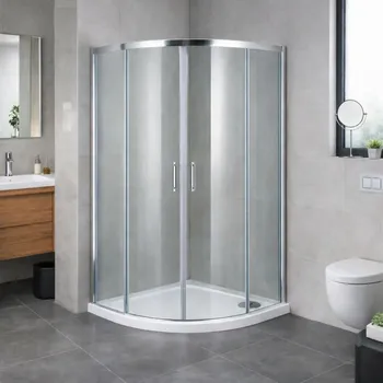 Set kout BARCELONA PLUS + vanička VENETS, 90, 90, Univerzální Levé / Pravé, Čiré bezpečnostní sklo - 5 / 6 mm, Chrom/Leštěný hliník (ALU) OLBPAL90CCLM + slevový kód