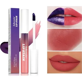 Rtěnka Tekutá slupovací rtěnka 2,5 ml Dlouhotrvající neotíratelná textura Přirozený efekt Bez obtisků Snadná aplikace 2