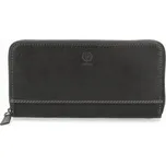 Kožená peněženka penál na zip Poyem 5213 černá