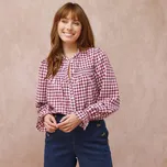 Blancheporte Halenka s volánkem a žabičkováním, s vichy kostkou