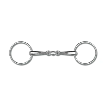 Vybavení pro koně Udidlo stihlové dvakrát lomené Waldhausen, 16 mm, 15,5 cm