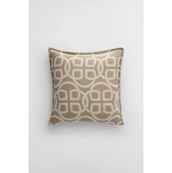 Polštář DEKORAČNÍ POVLAK NA POLŠTÁŘ GANT MONOGRAM WOOL CUSHION 50x50 TAUPE BEIGE