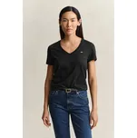 TRIČKO GANT REG SHIELD SS V-NECK T-SHIRT BLACK