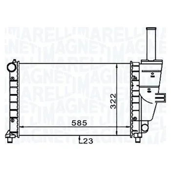 Motor automobilu Chladič, chlazení motoru MAGNETI MARELLI 350213187100