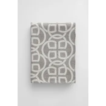 deka DEKA GANT MONOGRAM WOOL THROW 130x180 LIGHT GREY