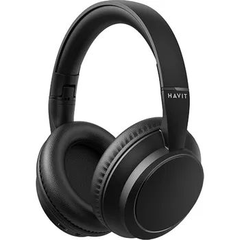 Sluchátka Havit - Bezdrátová sluchátka (H619BT) - na uši, Bluetooth V5.4, ENC, 3 režimy EQ, 400mAh, Type-C, ovládání tlačítky - černá