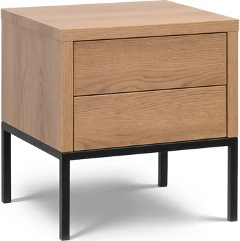 Noční stolek Noční stolek Loft Karmel – industriální styl, dub karamelový / černá
