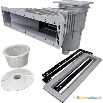 Superskimmer široký 17,5 l do fólie světle šedý, otvor 495x80 mm