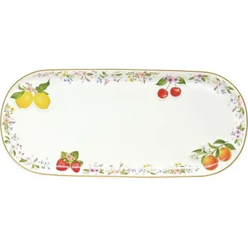 Porcelánový servírovací podnos Fancy Fruit 34x15cm, Easy Life