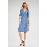 FIGL Dámské modré šaty s knoflíky Modrá