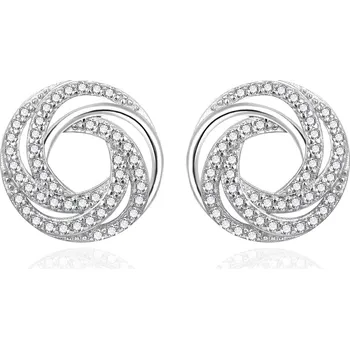 Náušnice Blyštivé stříbrné náušnice Propletená kolečka AGT-E238PW Agato