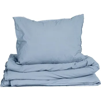Povlečení Storefactory Povlečení z organické bavlny Crinkle Mist blue 150&nbsp;×&nbsp;210&nbsp;cm
