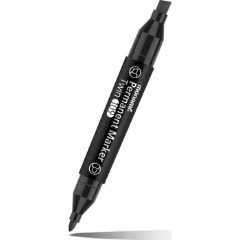 Popisovač permanentní oboustranný se dvěma hroty černý MONAMI Twin 109